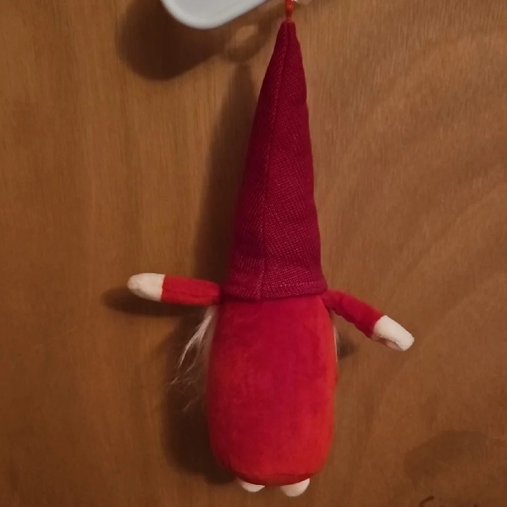 Red Gnome Ornament with White Beard - Picture 3 of 3